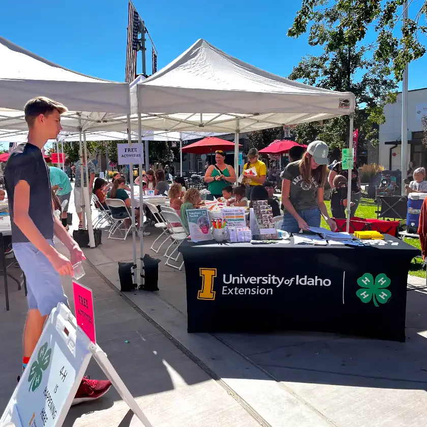 Informational fair in canyon county show UI Extension display