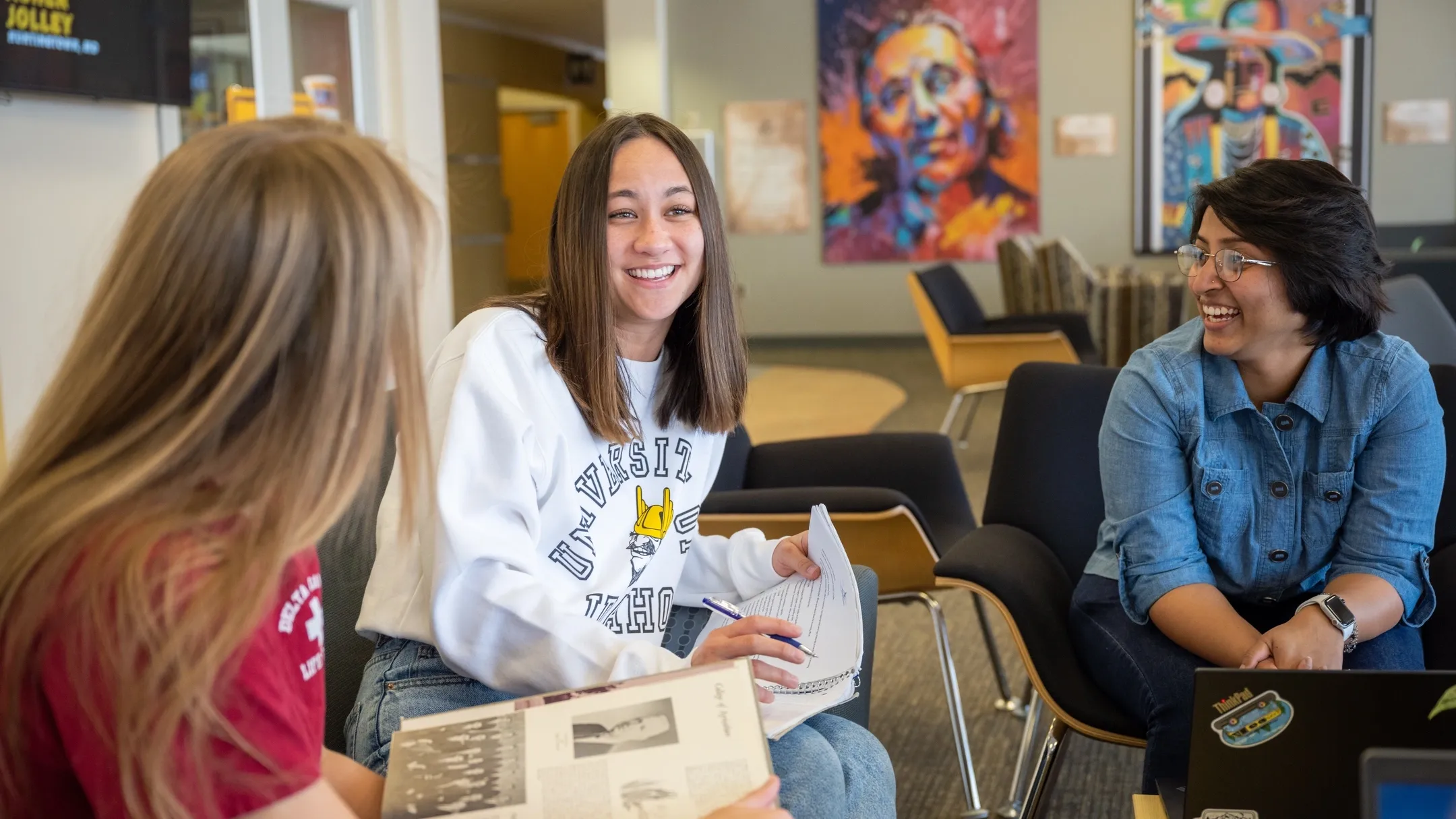 University of Idaho University Communications and Marketing Roadpiece photoshoot showcasing an inclusive student body at U of I.