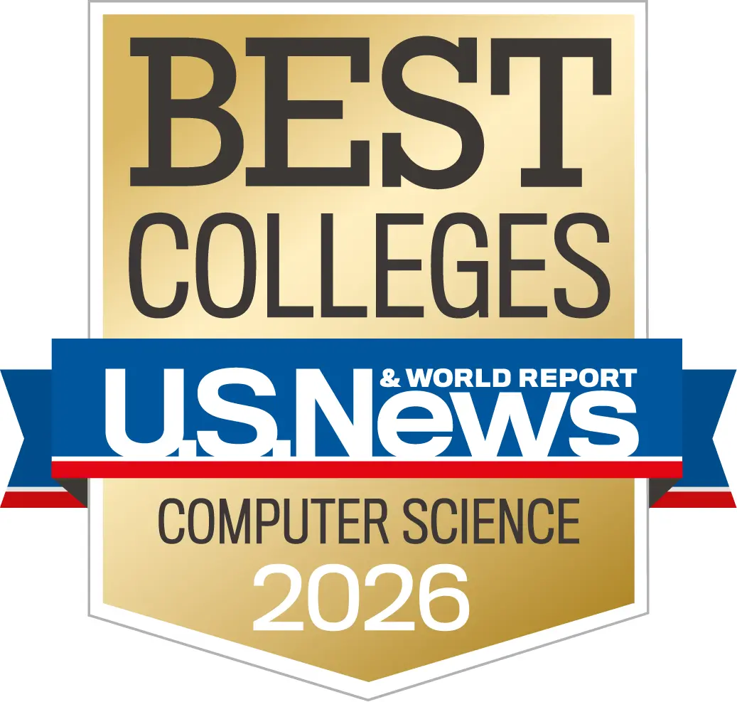 A badge reading: Best Colleges by U.S. News and World Report. Computer Science 2026