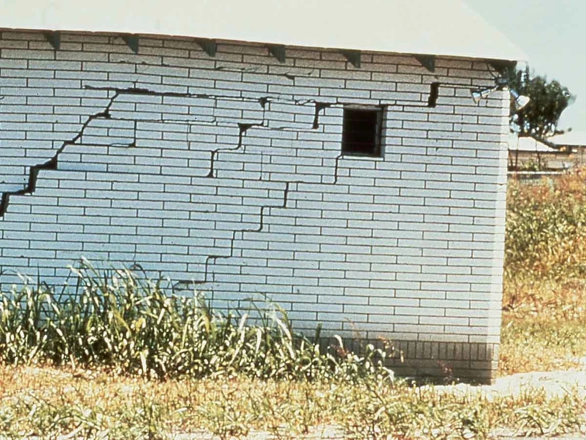 Shrink and swell damage to a structure