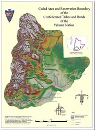 Reservation map of The Confederated Tribes and Bands of the Yakama Nation