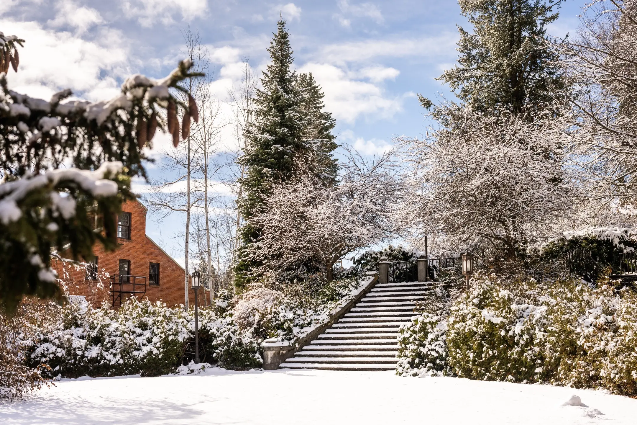 University of Idaho campus in the winter.