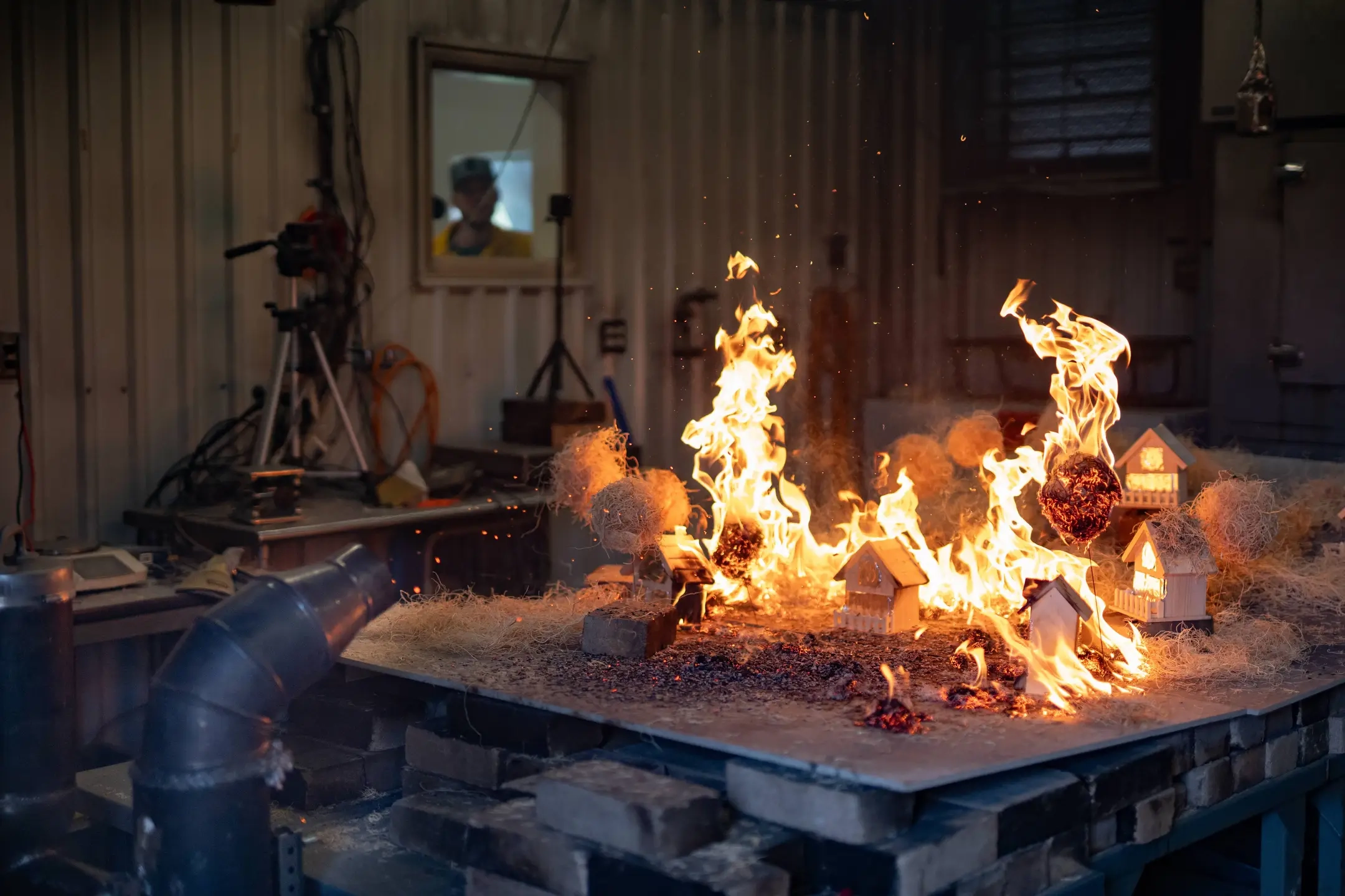 Ember Generator at the College of Natural Resources simulating ember-driven wildfire behavior.