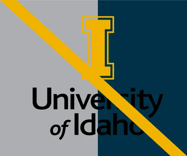 UIdaho logo with background colors is prohibited.