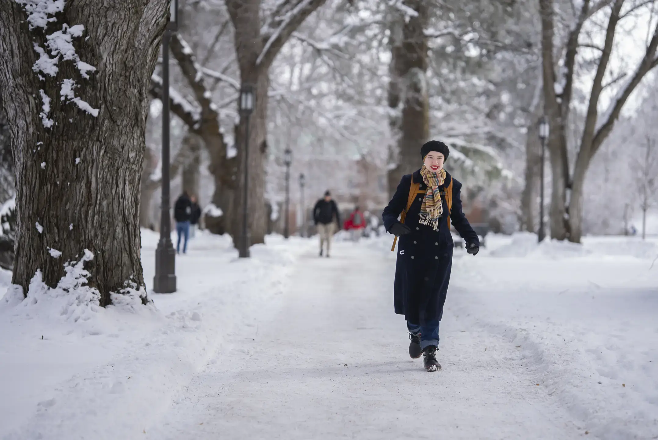 2025 campus winter scenes for digital ads.