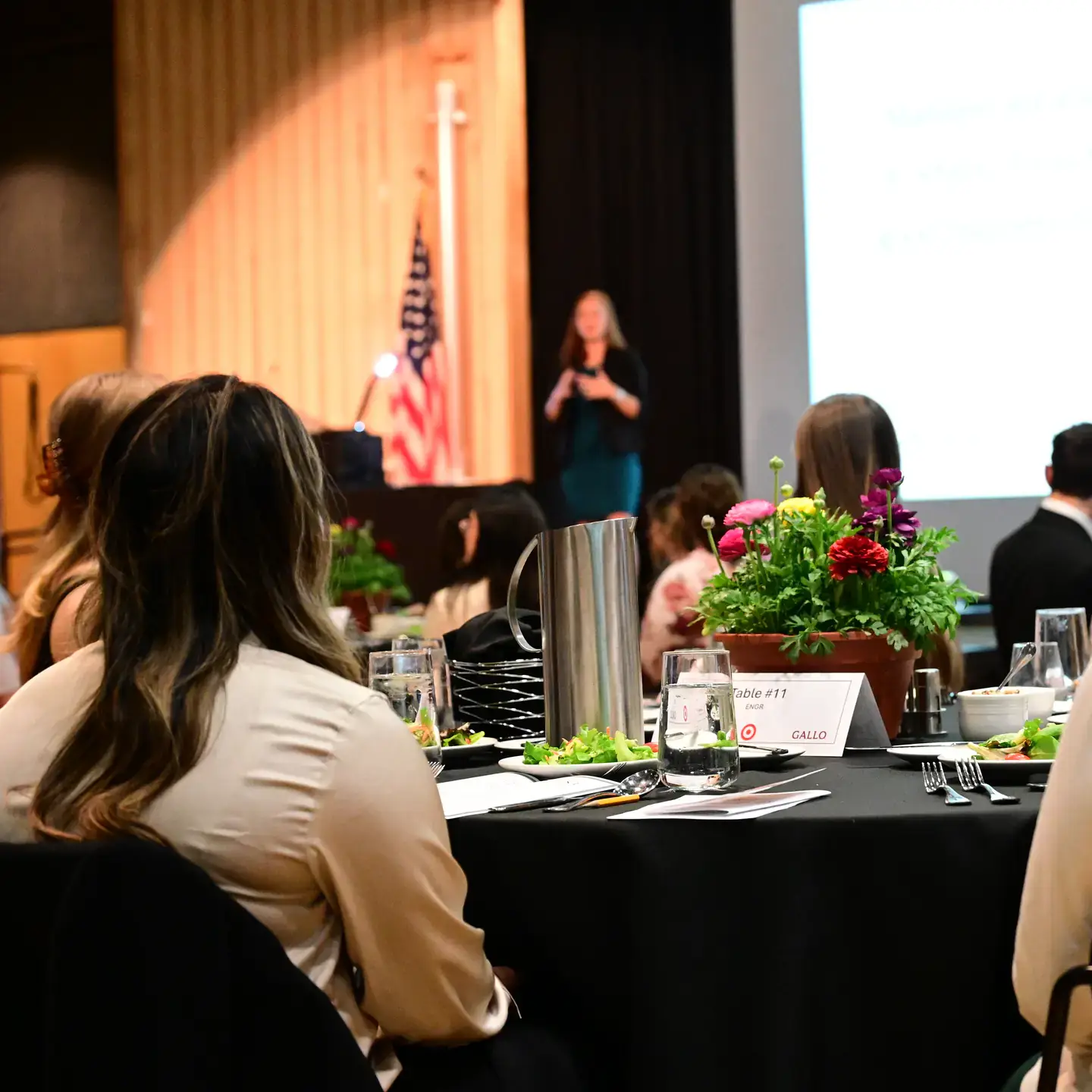 Participants at the Etiquette Dinner
