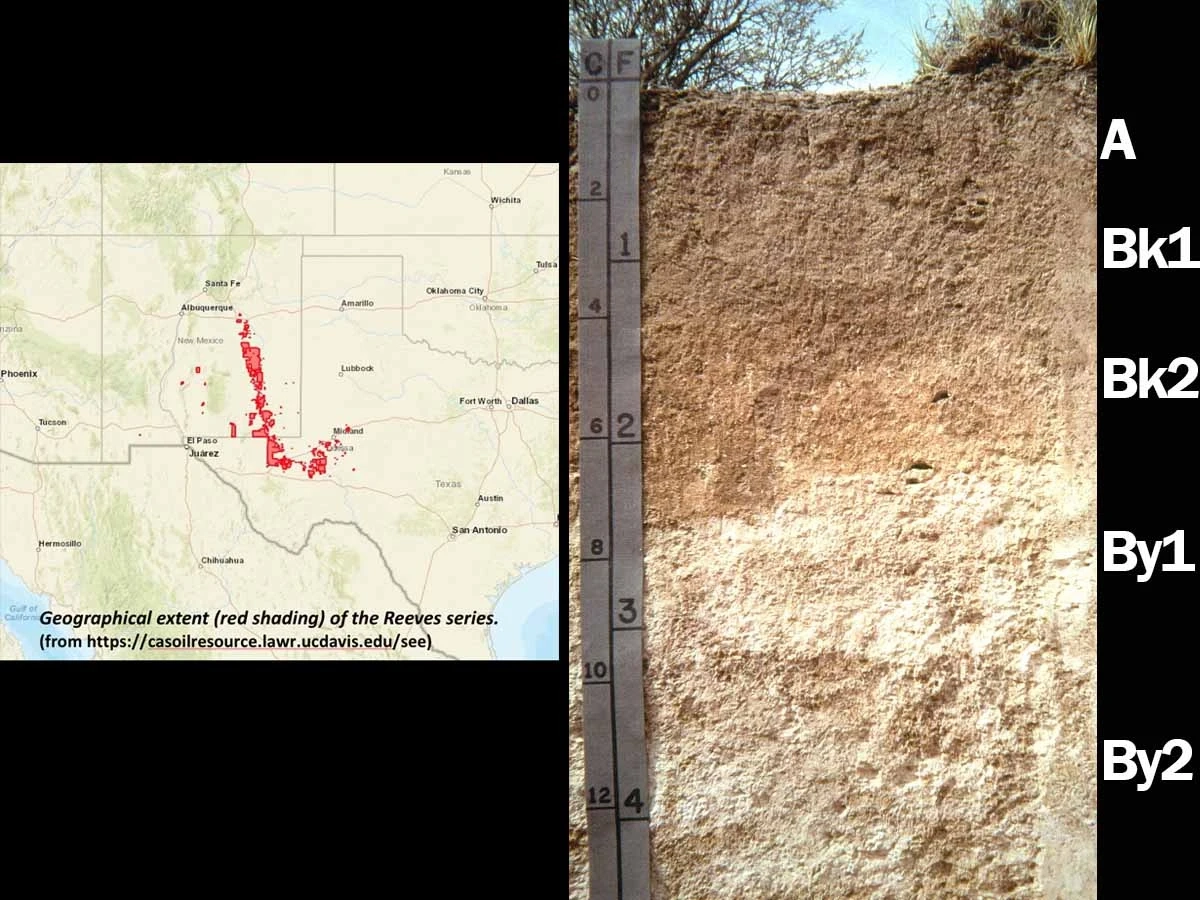 A photo showing aridisols of ustic calcigypsid in new mexico