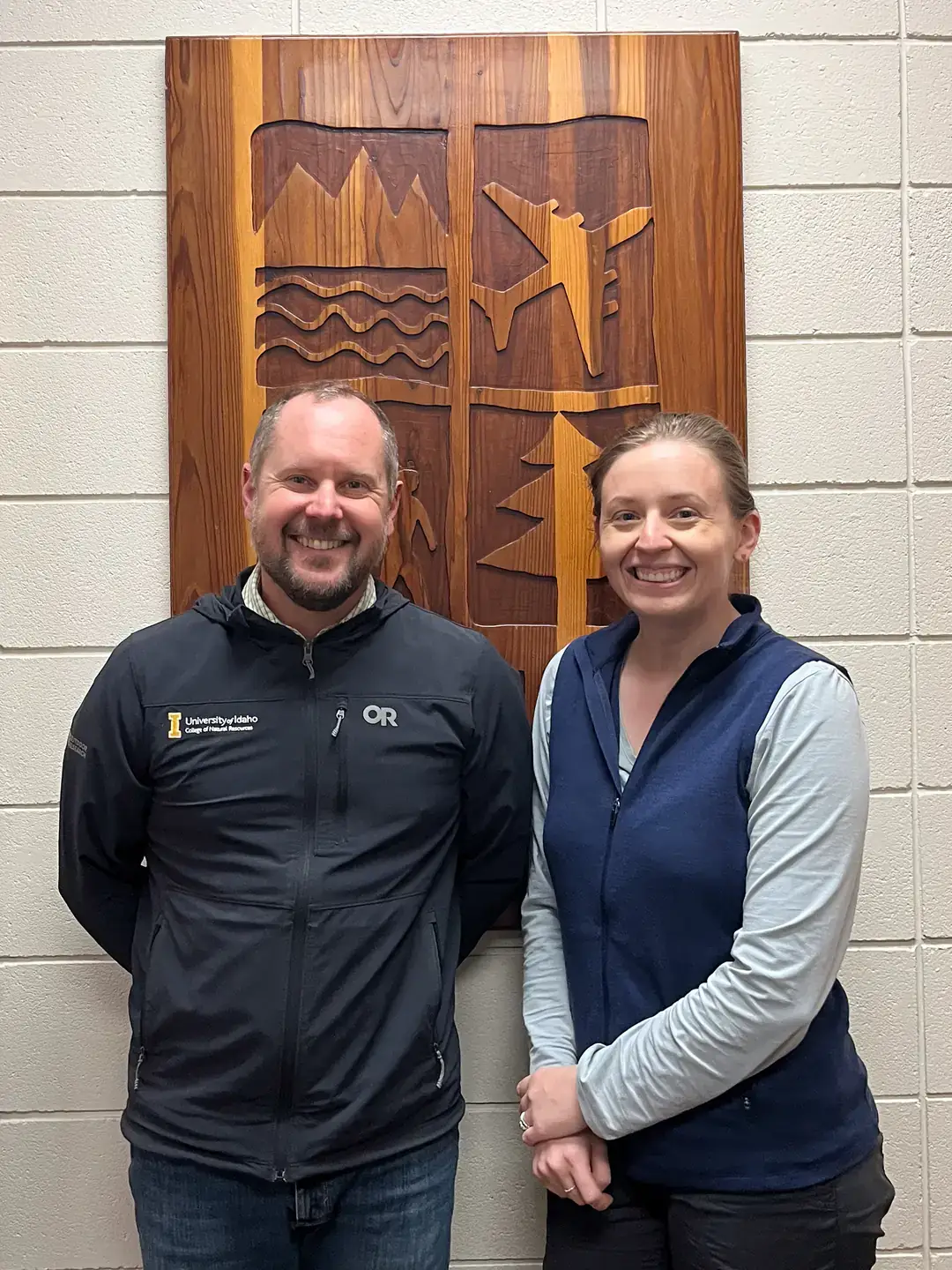 Chris Zajchowski, Assistant Professor of Parks, Tourism and Recreation Ecology; Department of Natural Resources and Society; College of Natural Resources (left). Amber Hawes, a Ph.D. student that works in the Parks and Recreation Lab.
