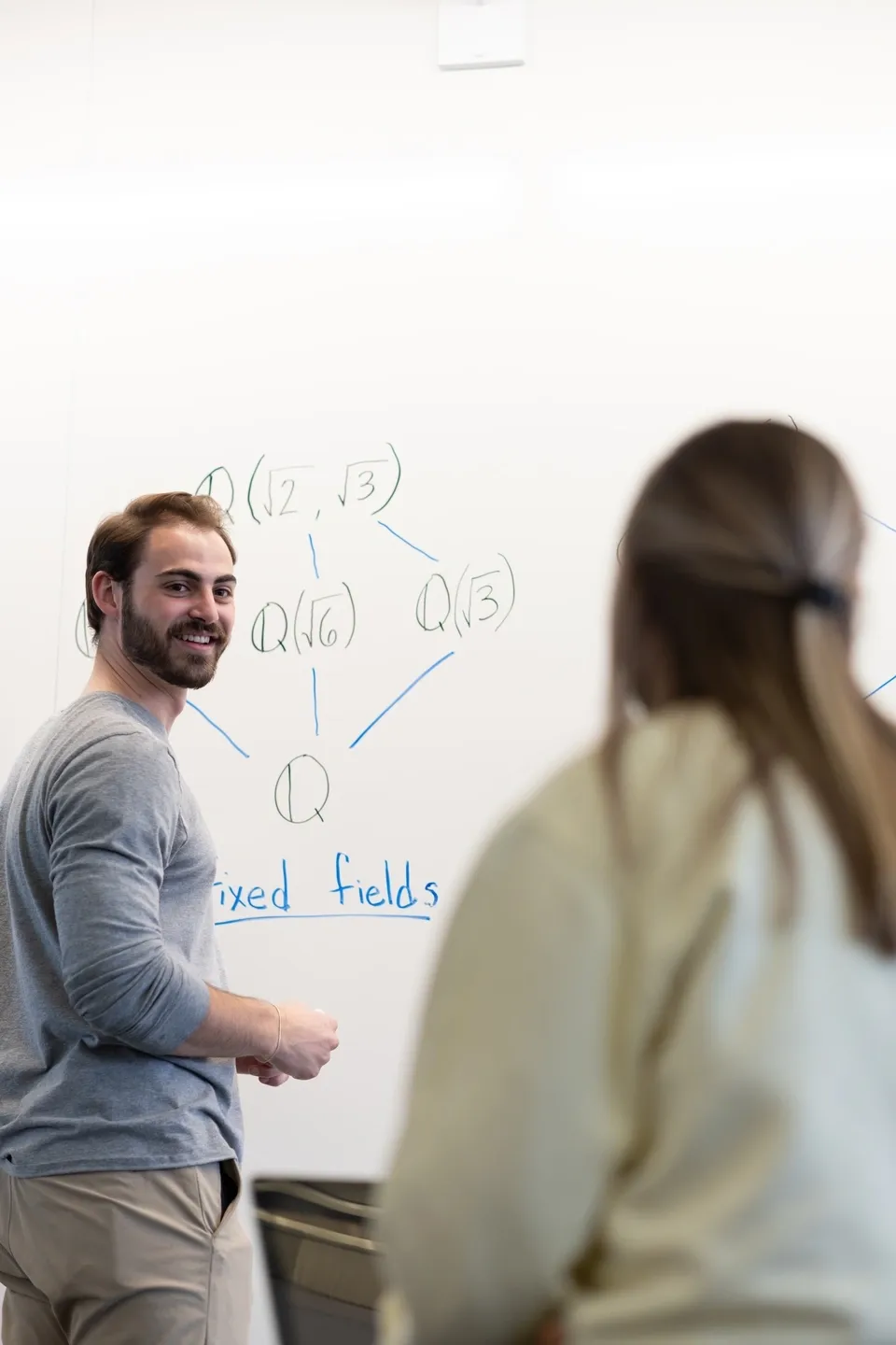 Stock photos of Mathematics students at the IRIC