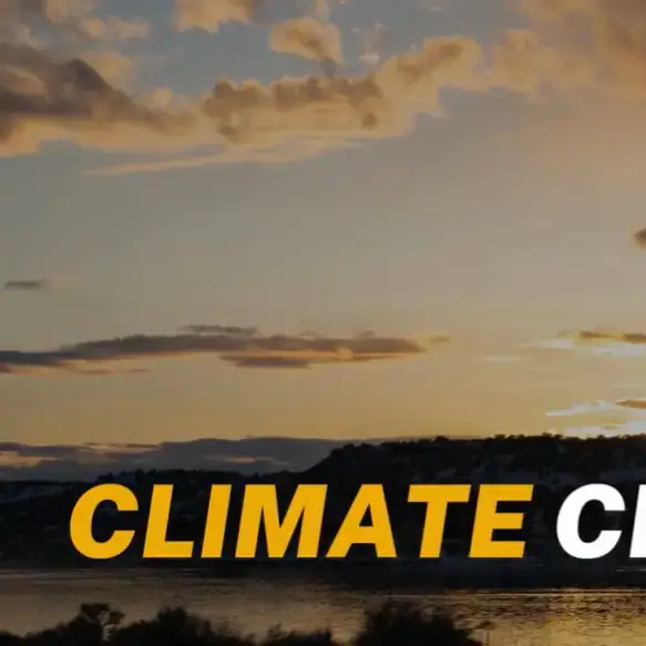 Climate change thumbnail of a sunset.