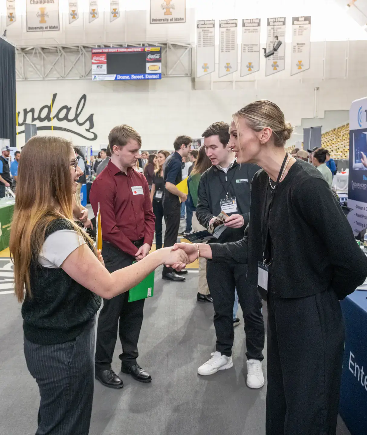 The Spring Career Fair is held in the Kibbie Dome on Wednesday, February 11, 2026.