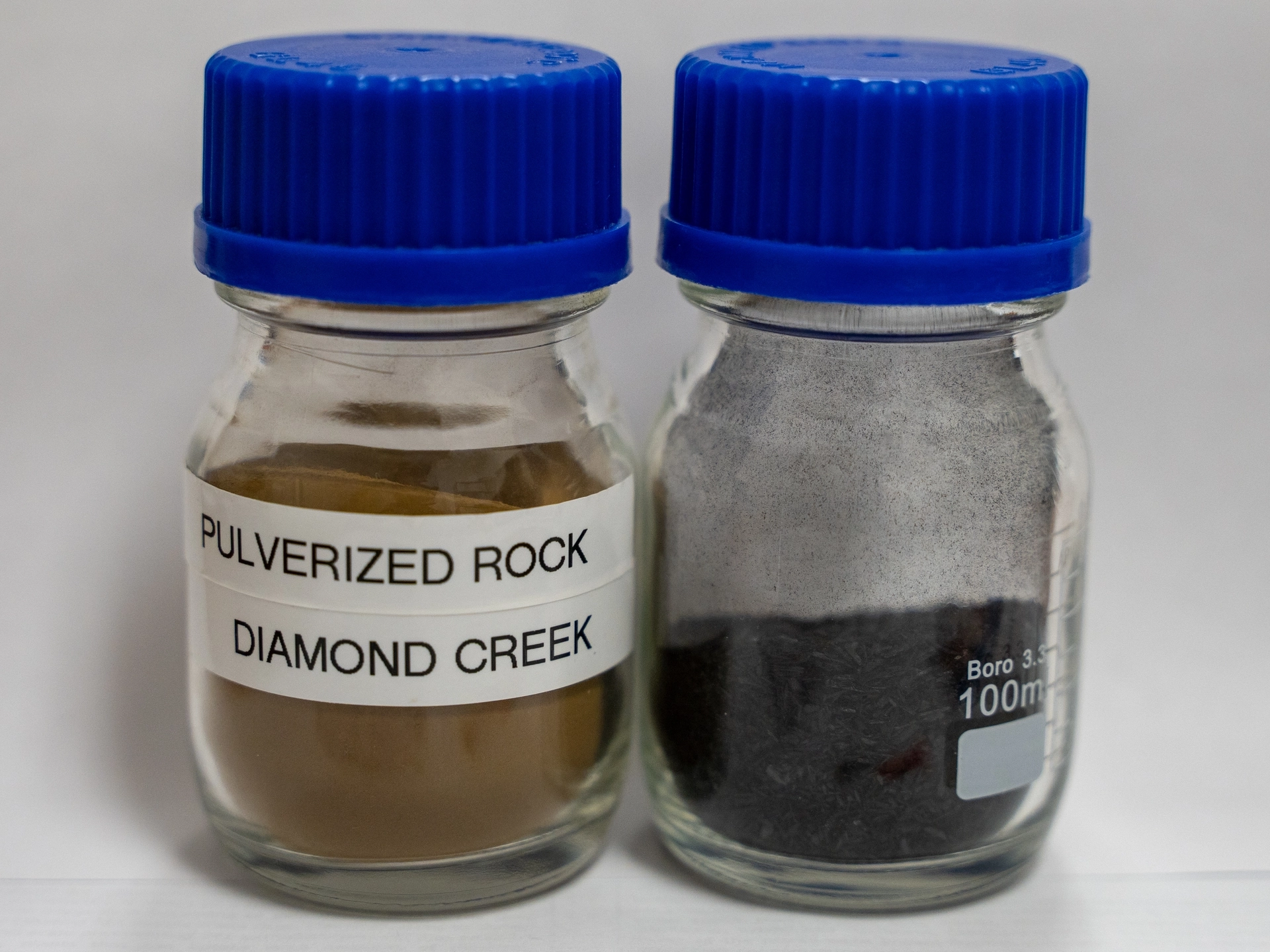 Containers of dirt and biochar