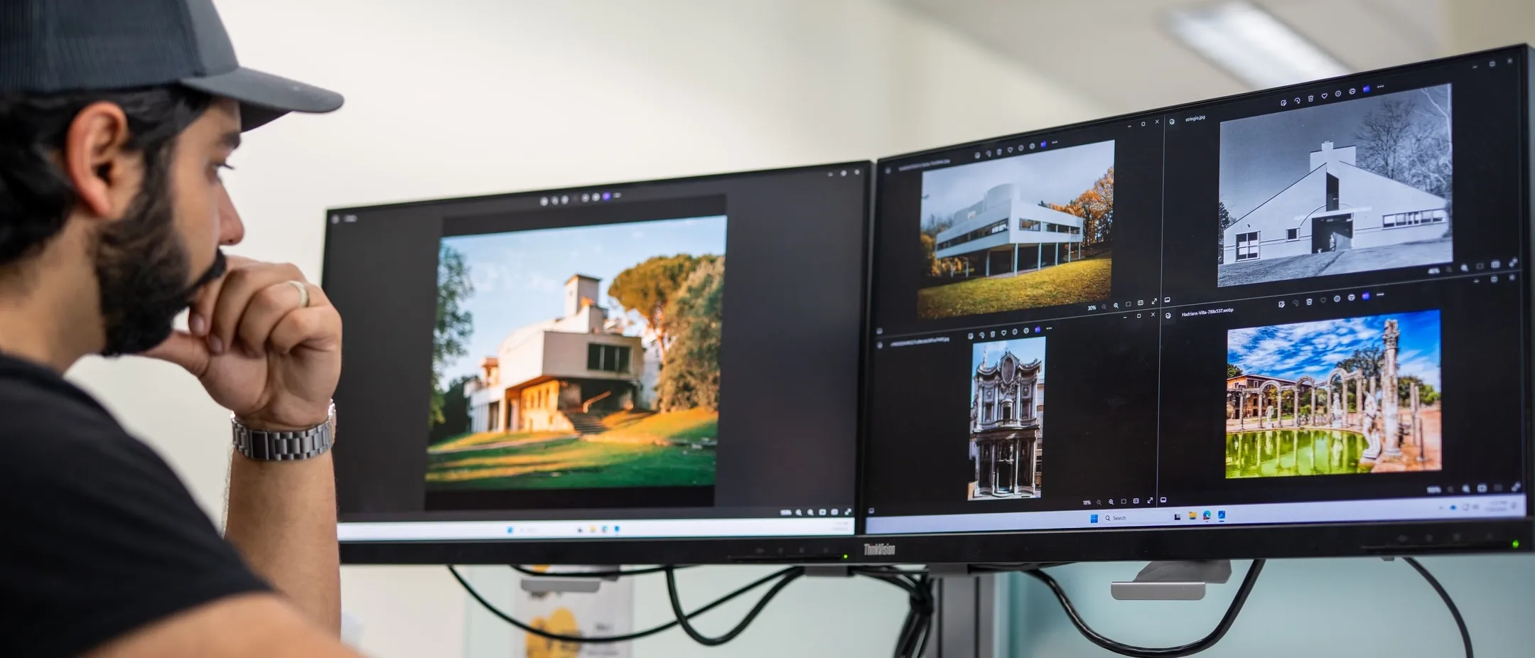 Student Ash Moghadam’s research project is about using AI to blend certain types of exterior and interior architecture styles to come up with interesting hybrid designs as well as determine what specific traits of a certain style people identify with the most.