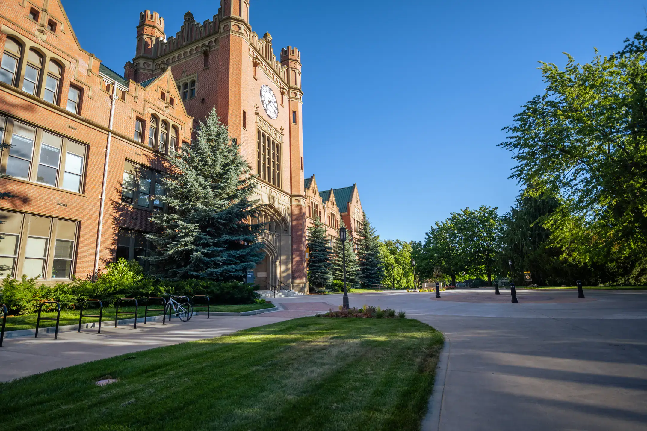 Season campus scenery spring stock