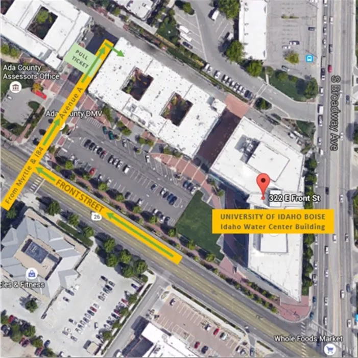 University of Idaho Boise visitor parking map