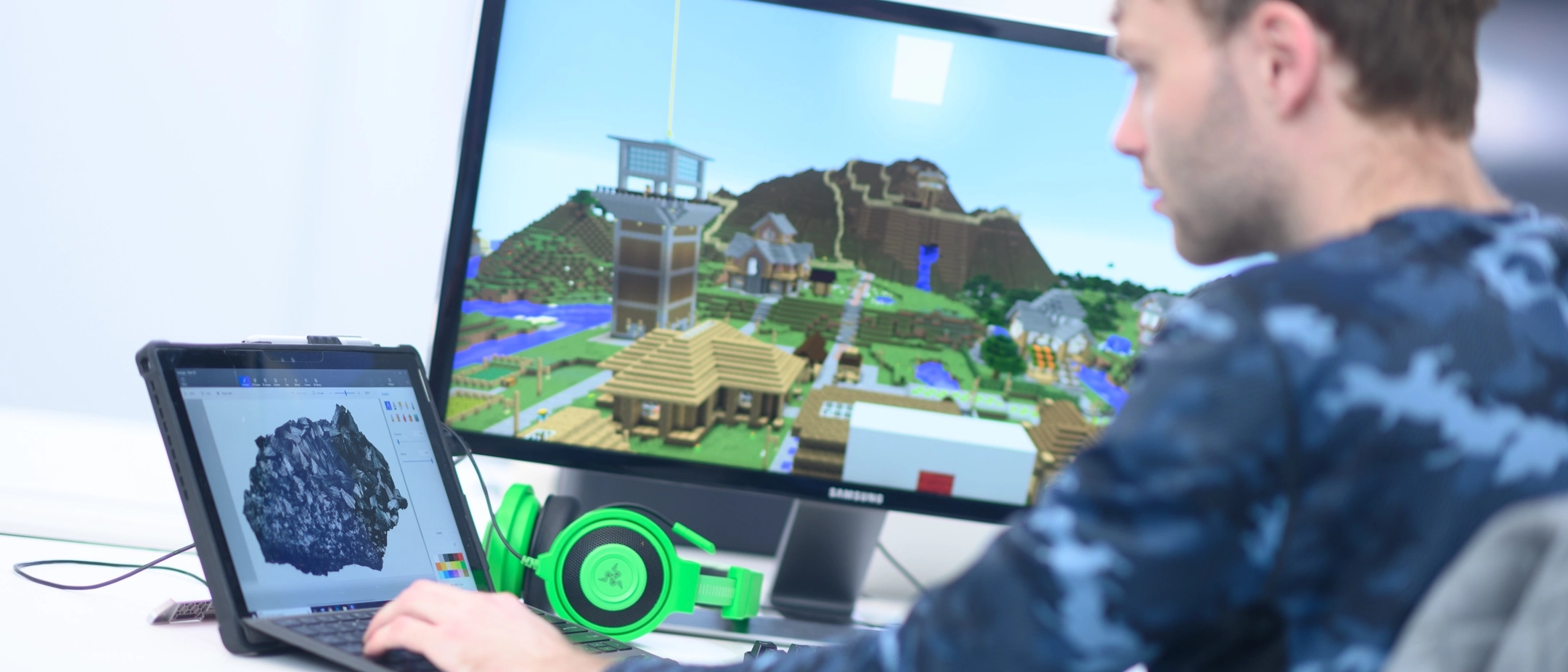 Virtual Technology and Design students work to develop minecraft game that teaches kids about contaminated soil due to mining