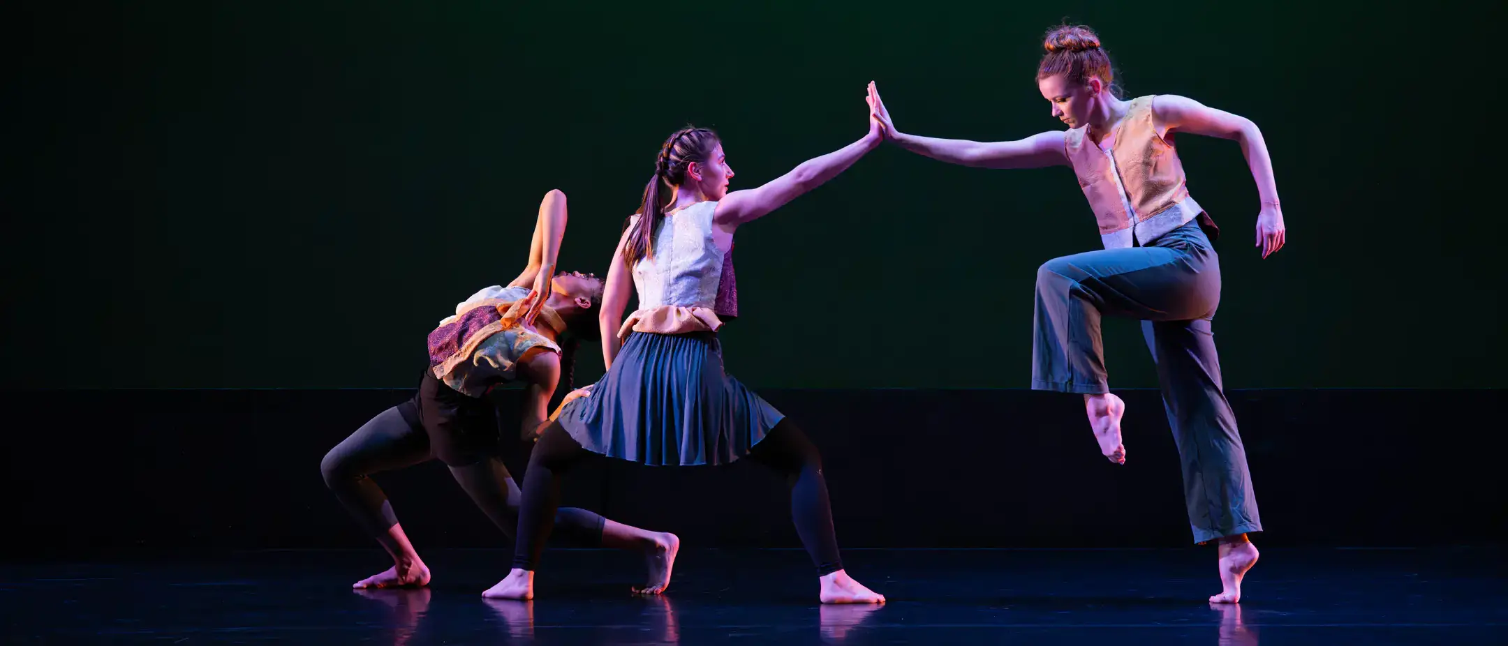 Rehearsal for the University of Idaho Dance Ensemble’s performance of “Uncharted” on Tuesday, November 18, 2025 at the Hartung Theater.