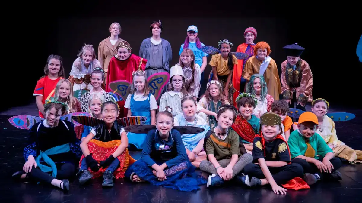 Group photo of children in costumes