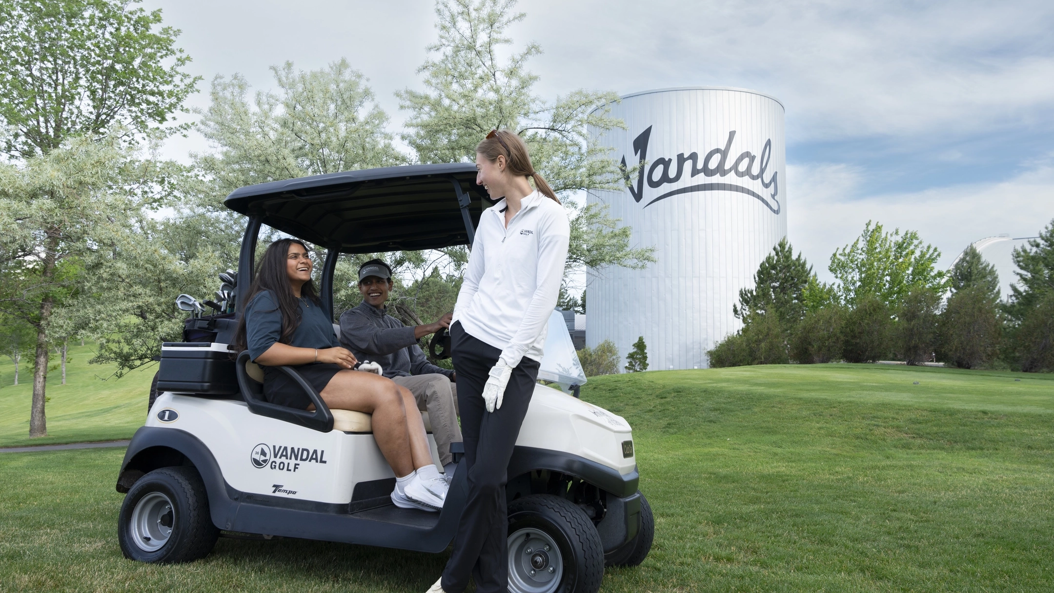 Golfers playing golf on the Vandal Golf course