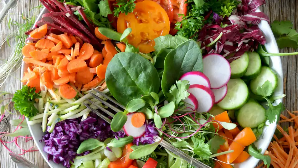 A variety of vegetables displayed