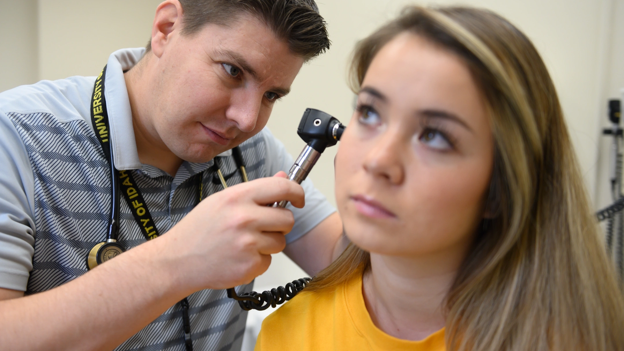 Students, staff and providers in the renovated student health clinic