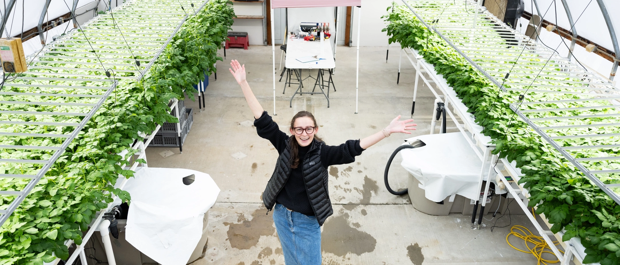 Myla Crites graduation feature.  Myla is graduating in December with a degree in horticulture and urban agriculture and will begin a job at Helena Chemical in Pullman.
