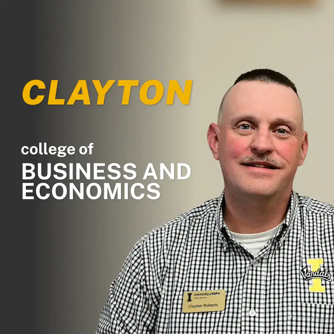 Meet the team: Clayton Roberts, helping College of College of Business and Economics students.
