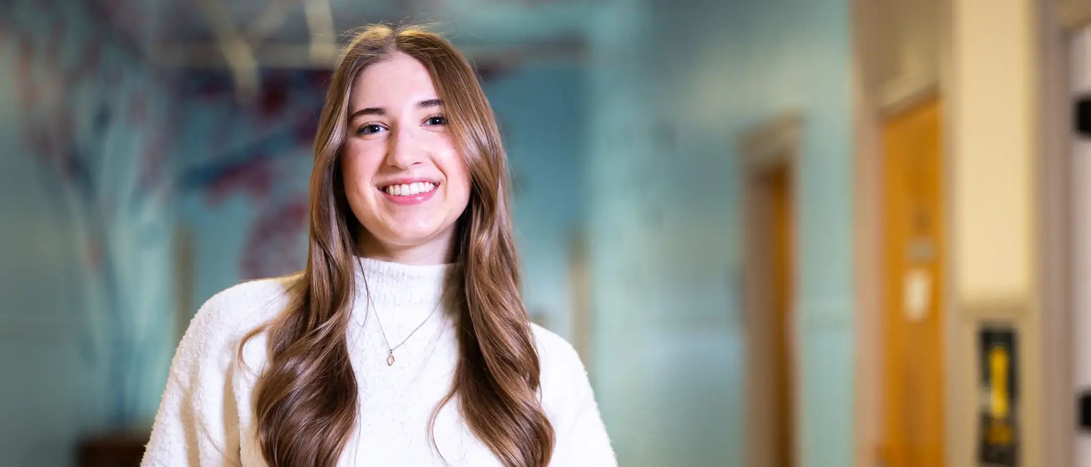 Student Sarah Margaret Horn is photographed Thursday, April 10, 2025 for a story about the School of Global Studies preparing students for international business.