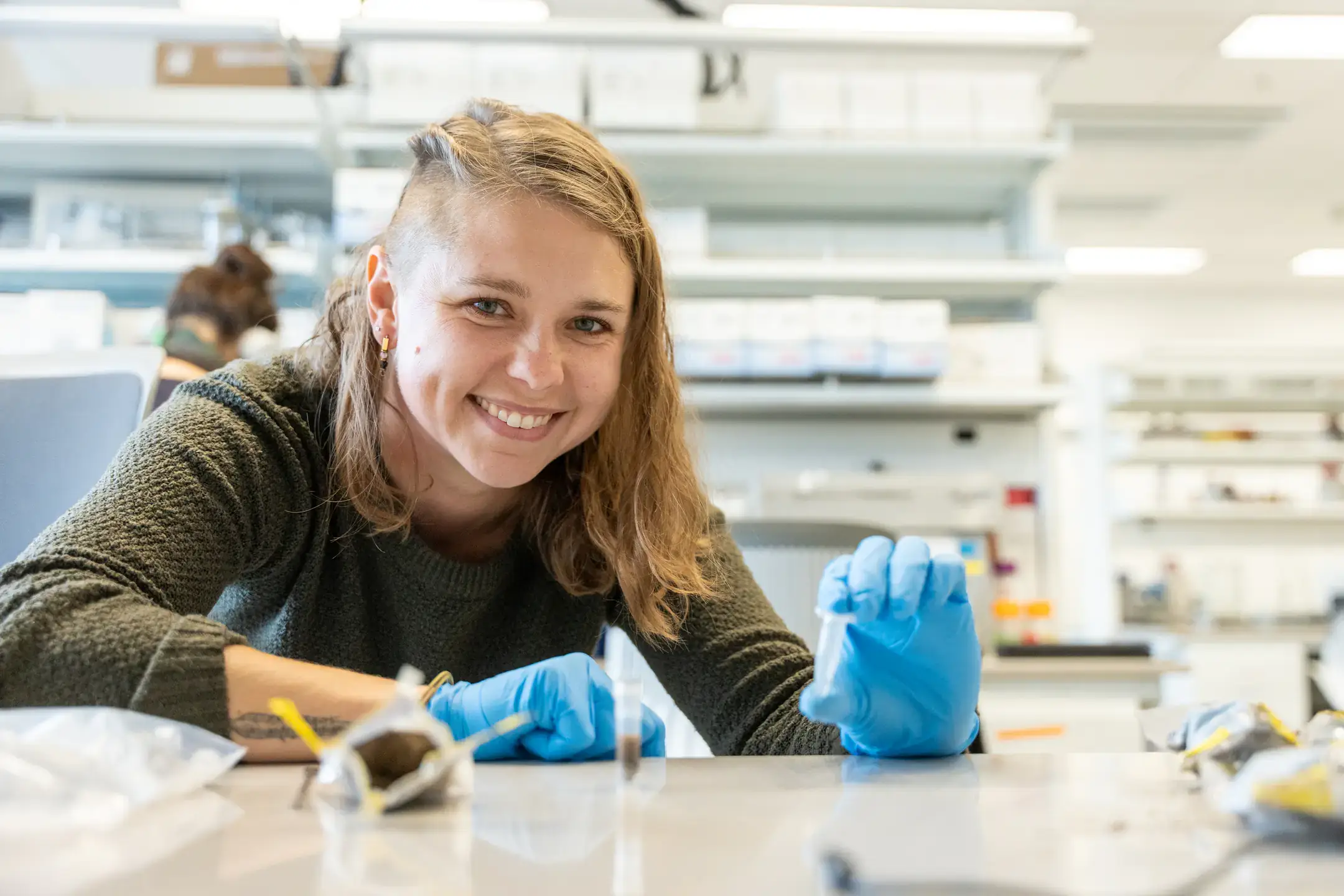 Bronte Sone is pursuing a Ph.D. in Soil and Land Resources, focusing on soil microbial communities. She'll start a post-doc at UI in January.