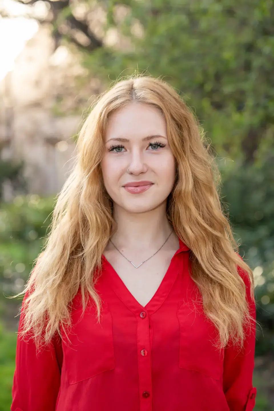 Political science student Mila Rice participates on the mock trial team and plans to enter law school.