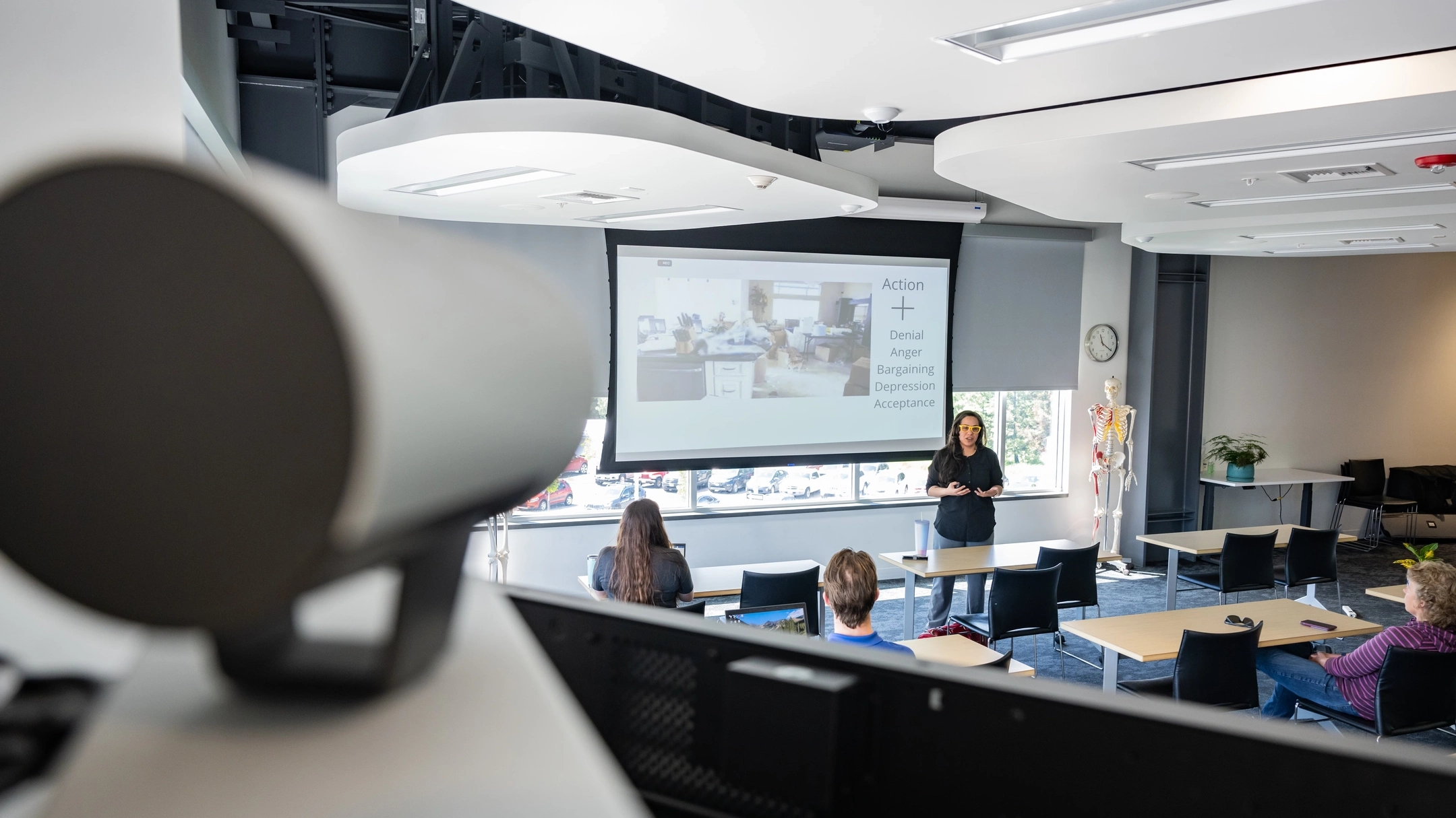 WWAMI Medical Education Program "action shots" of people interfacing with technology to illustrate the virtual education component of our ECHO Idaho program.