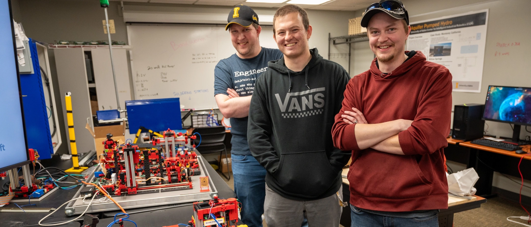group participating in factory demo finals