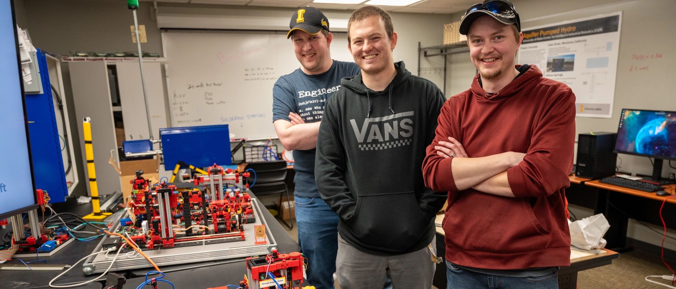 group participating in factory demo finals