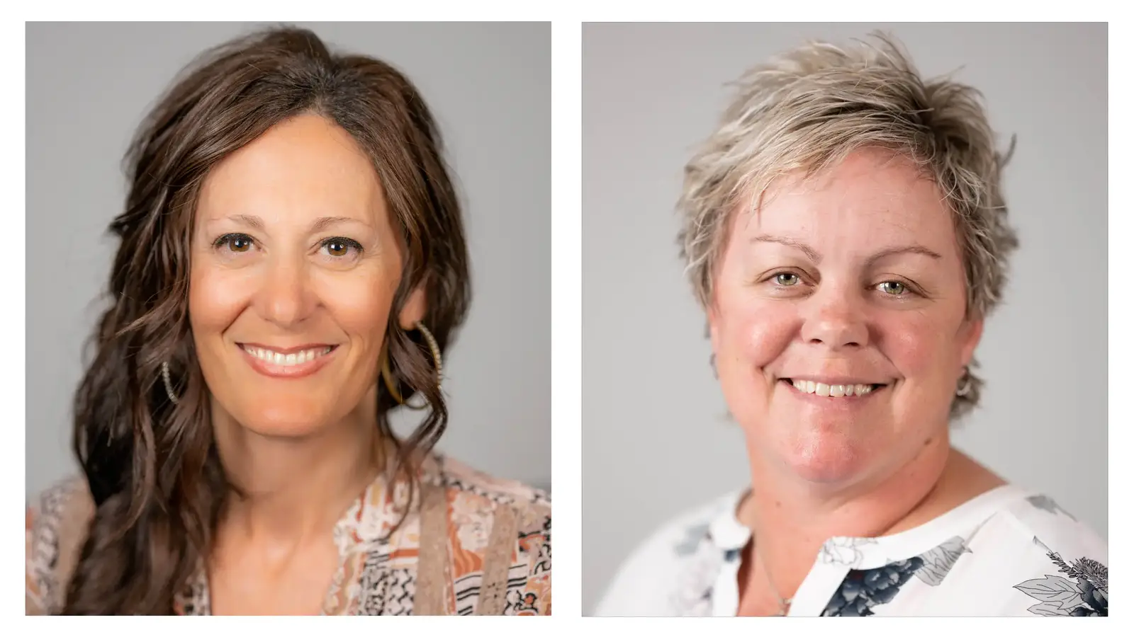 Headshots of two women.