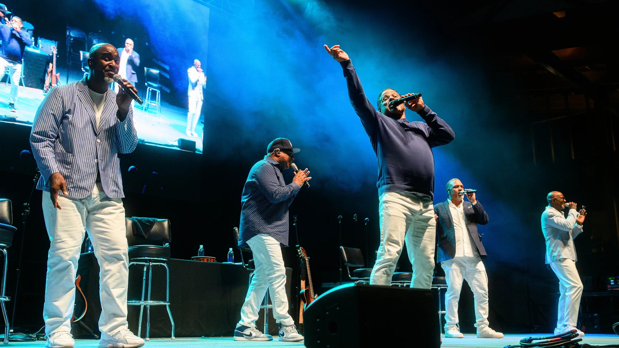 The annual Lionel Hampton Jazz Festival is hosted on campus April 15-18, 2025. Pictured is a cappella group Take 6 performing at ICCU Arena on Thursday, April 17, 2025.