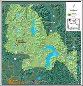 Reservation map of The Kalispel Tribe of Indians