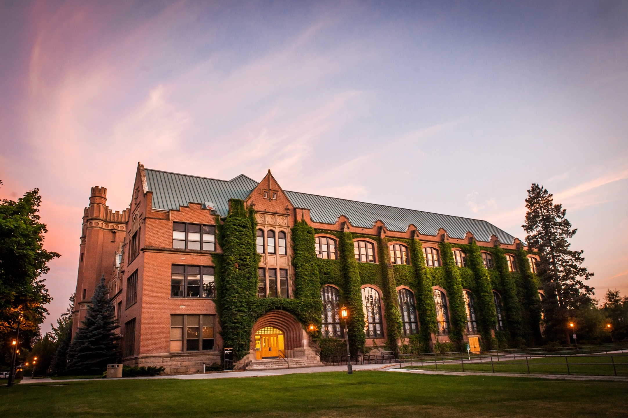 Administration Building at sunset during summer 2014