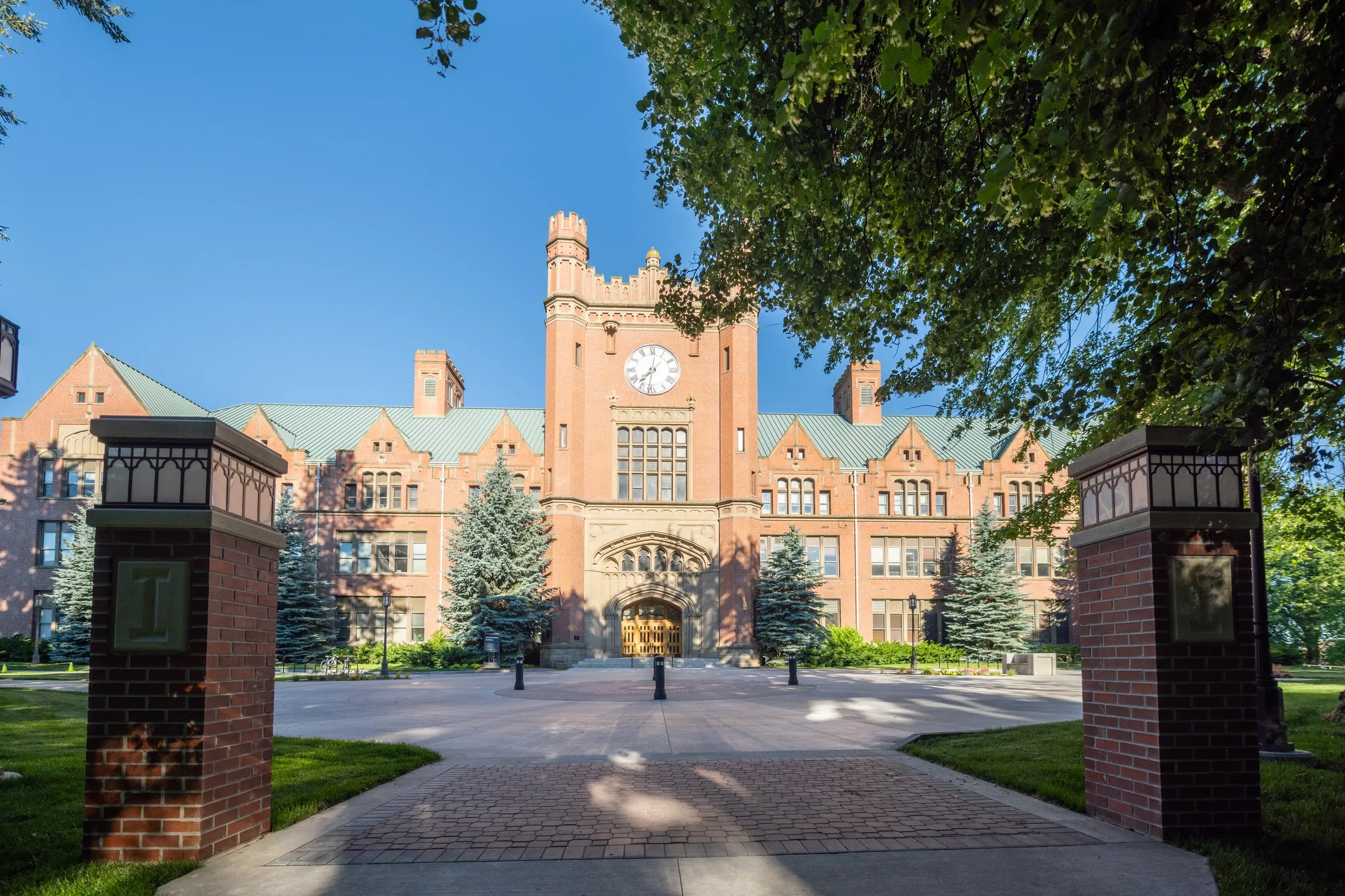 Season campus scenery spring stock