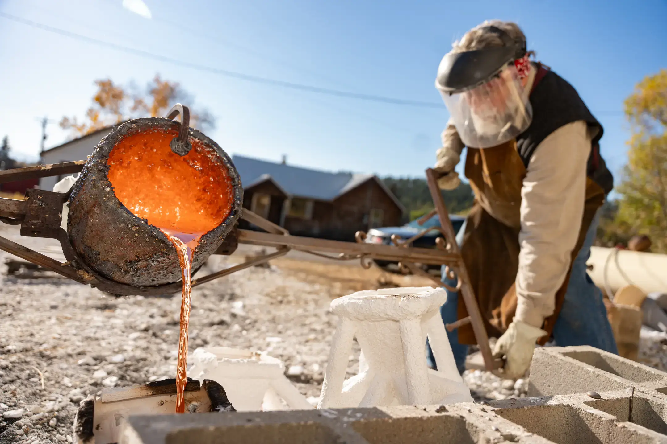 Montana-based artist and sculptor Gareth Curtiss casts a bronze statue of University of Idaho mascot Joe Vandal. The university commissioned the larger-than-life statue to recognize the Associated Students of University of Idaho (ASUI) for their decades-long support for the Kibbie Dome and other campus resources and facilities.