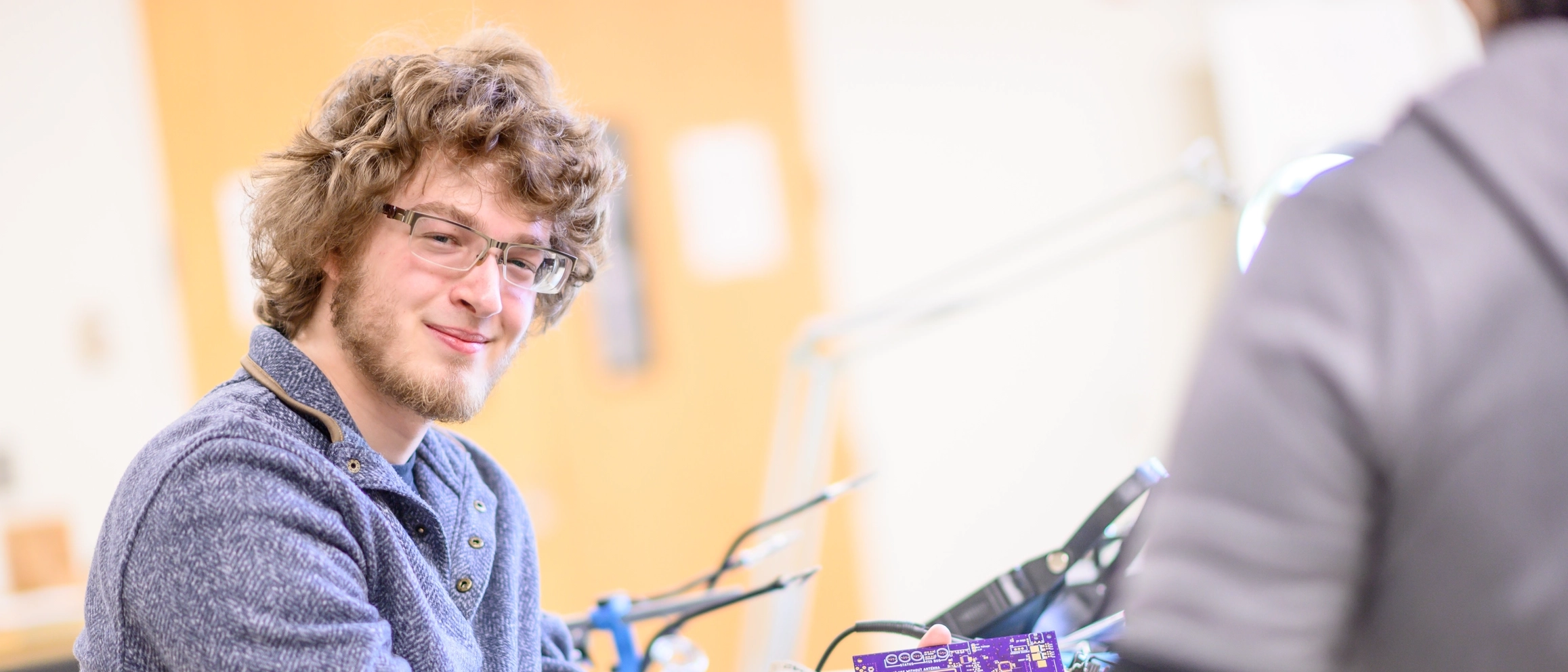 Avery Brock University of Idaho College of Engineering working on electrical engineering capstone project in partnership with NASA.