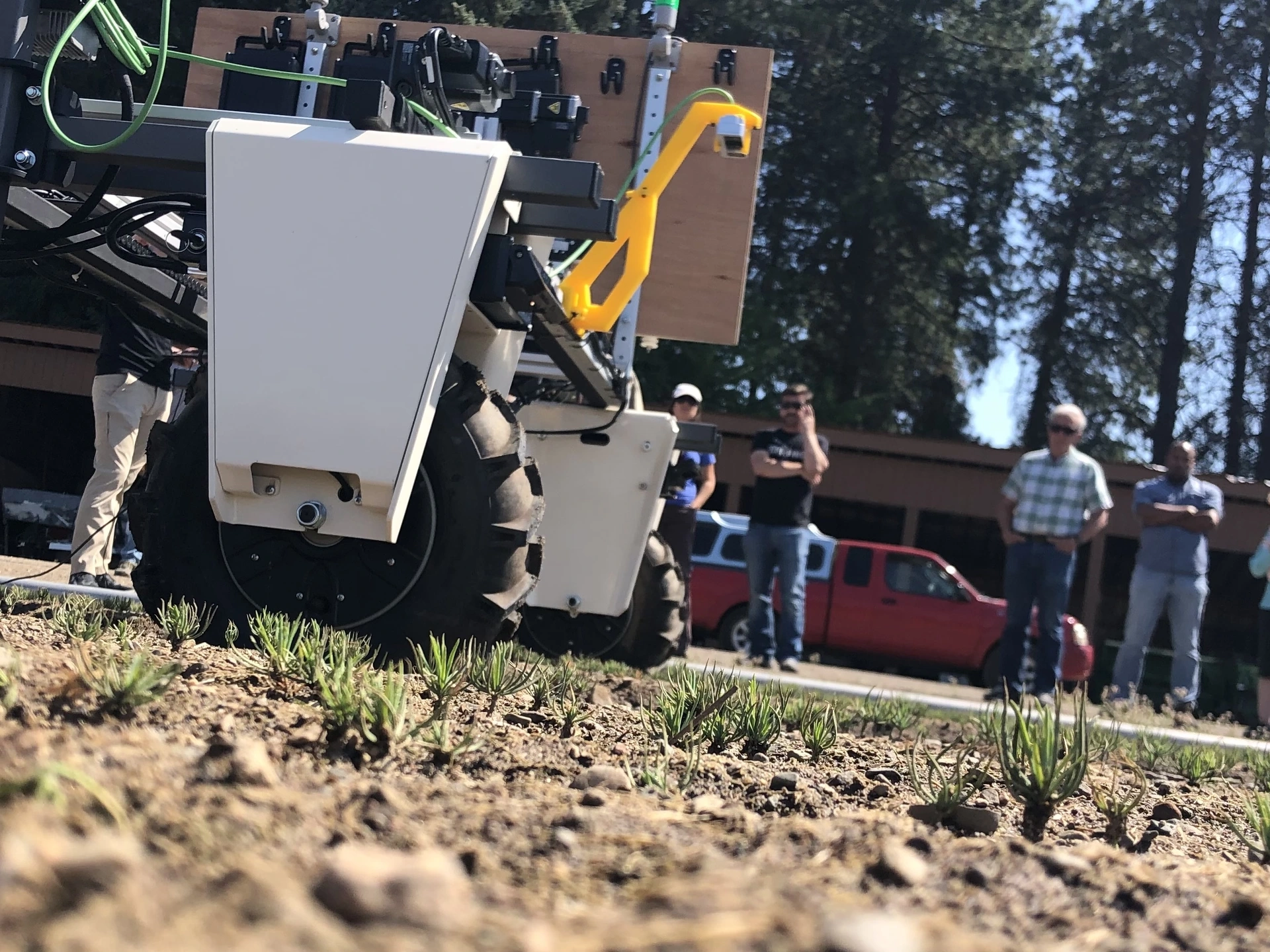A team from the University of Idaho robotics program recently built a wheeled robot that uses electricity to kill weeds in US Forest Service nursery seedling beds in Coeur d'Alene, ID. The robot travels rows via a programmed route while following data to differentiate between seedlings and weeds. It uses a moveable arm and electricity to “zap” weeds, killing them with a more than 95% efficiency, reducing labor costs and the use of petrol chemicals.