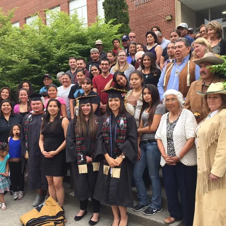 2016 Graduates and family: Kenneth Pete Jr., Karlen Yallup, Effie Hernandez, Leanna Dann Not Pictured: Benaiah Cheevers, Danielle Mayberry