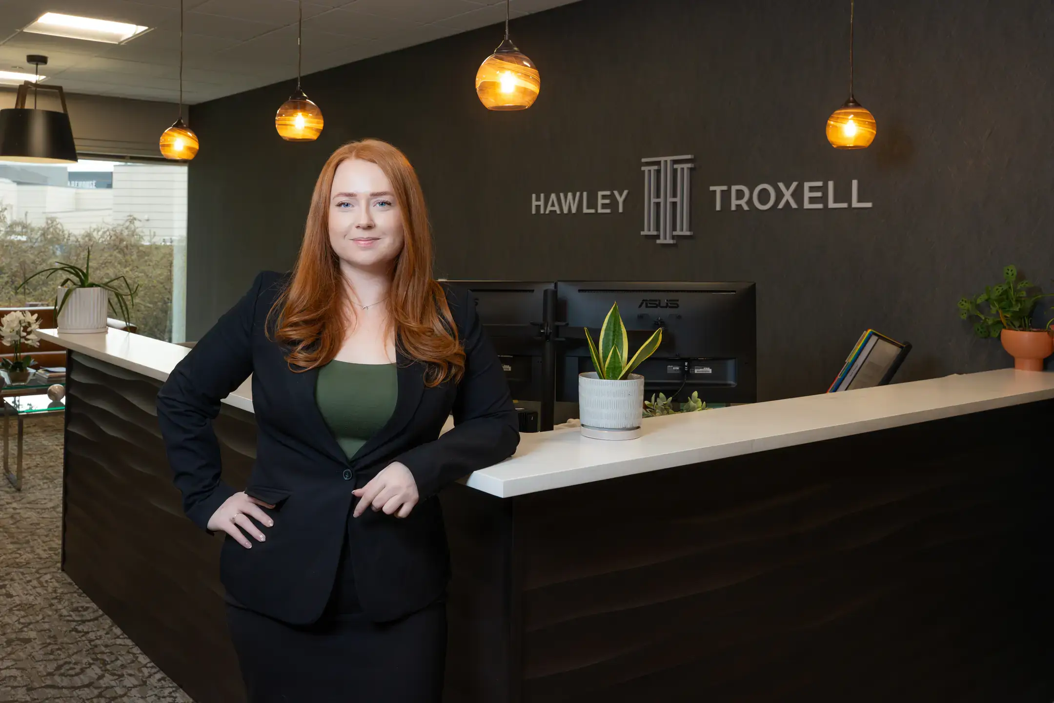Alyxis Cederstrom, a non-traditional law school student from Twin Falls, ID, is pictured at Hawley Troxell in Boise, ID on Monday, March 23, 2026. Cederstrom is graduating in the spring and will take the bar exam in July.  After that, she has been offered a position at Hawley Troxell in Boise, where she interned last summer.