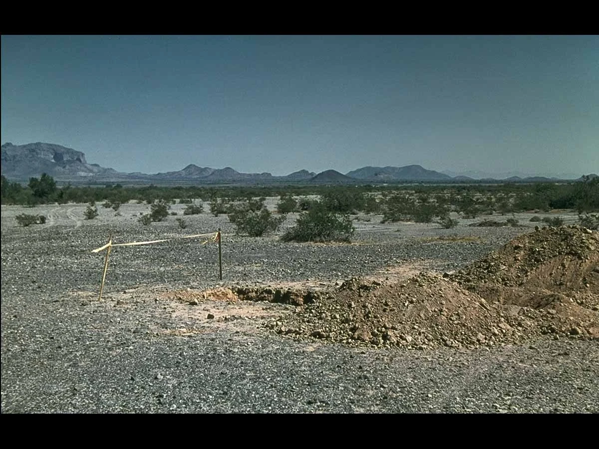 A photo showing aridisols of Argid cambid in central Arizona