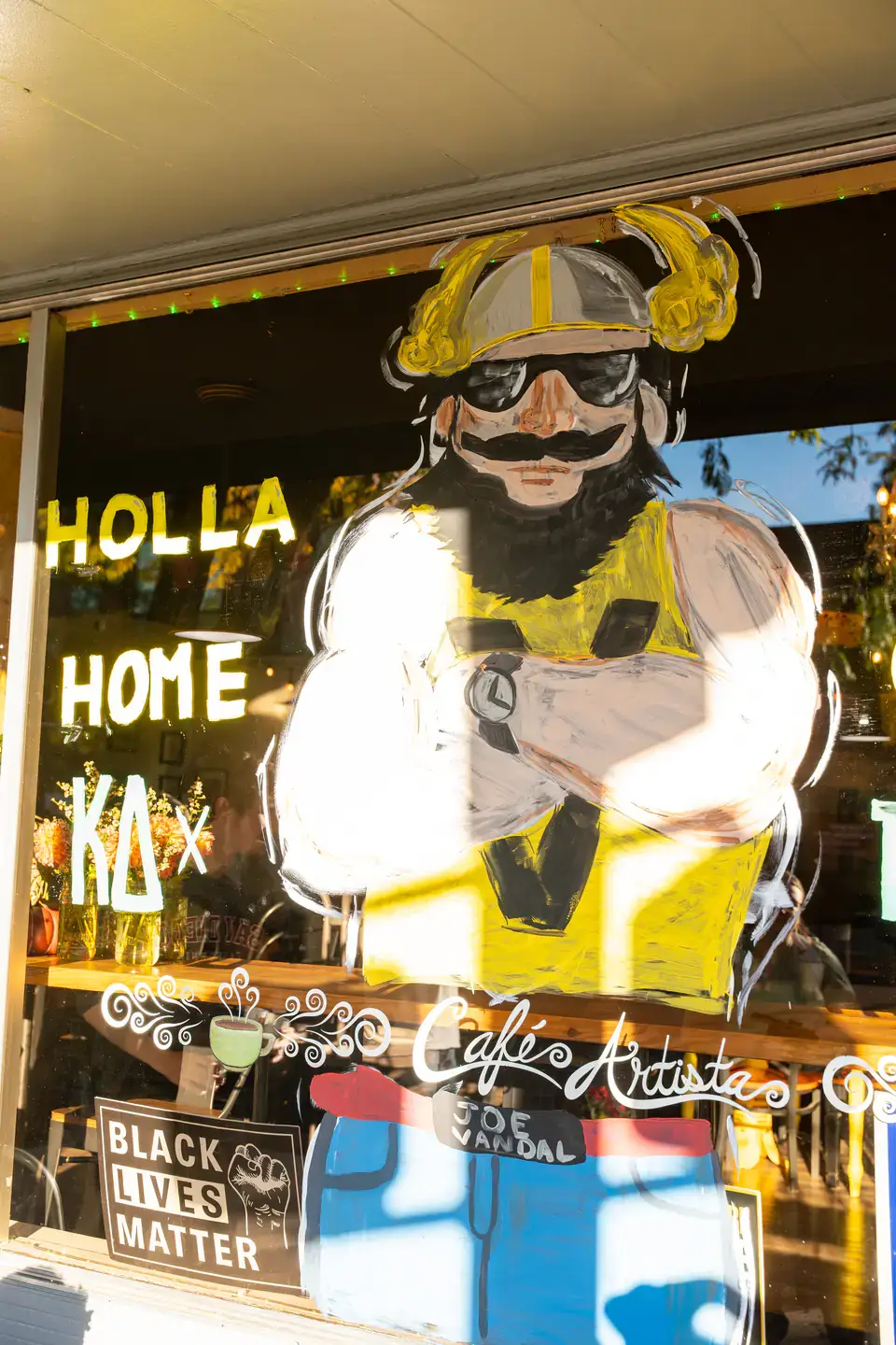 2025 Homecoming Week activities - Vandalize Moscow event. Students paint the windows of businesses in downtown Moscow on Monday, October 6, 2025. This year’s homecoming theme selected by students is “Holla Back!”, a throwback to the year 2000.
