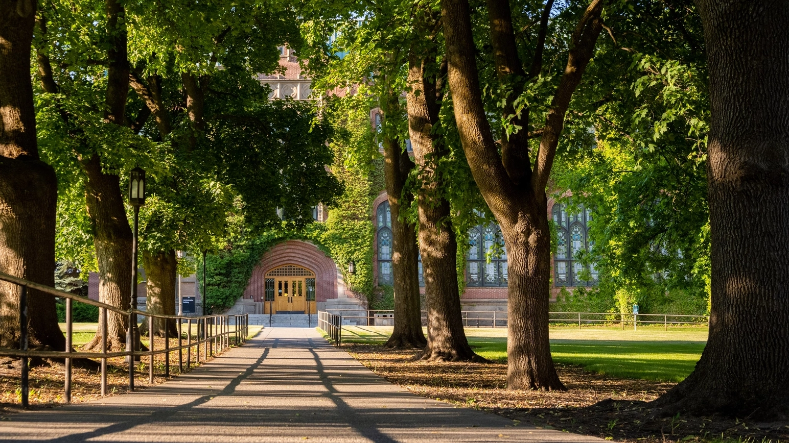 Season campus scenery spring stock
