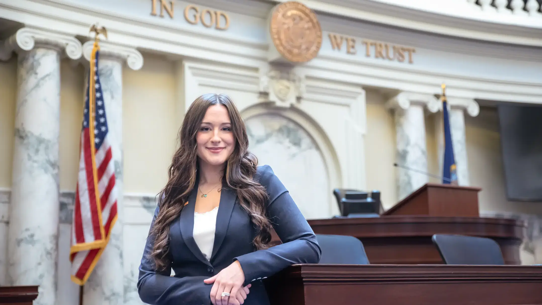 College of Law student Kalista Barkley is pictured at the Idaho State Capitol in Boise on Thursday, June 25, 2026.