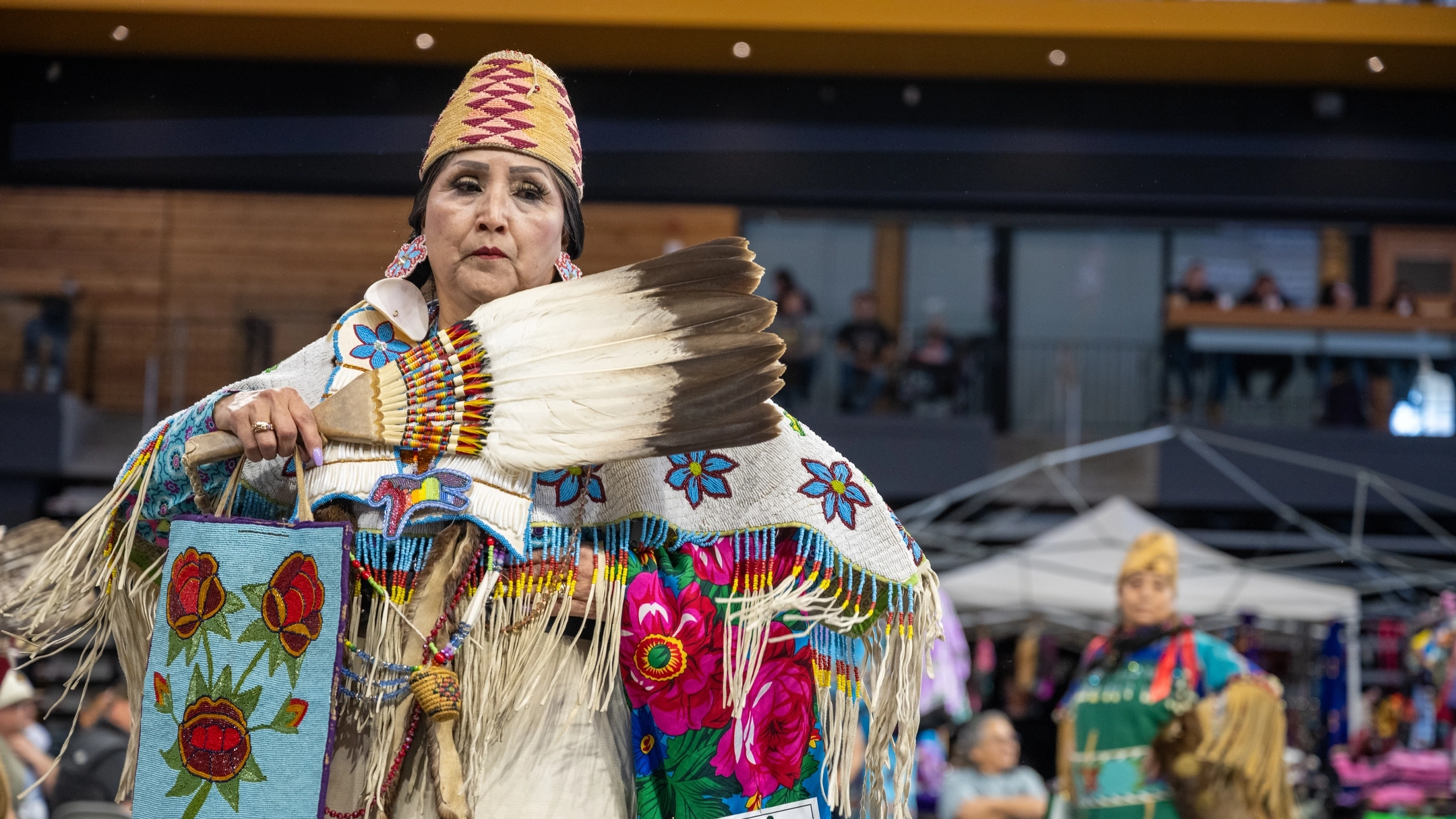 The 24th annual Tutxinmepu Powwow, sponsored by the Native American Student Center, is held at ICCU Arena Saturday, April 5, 2025.
