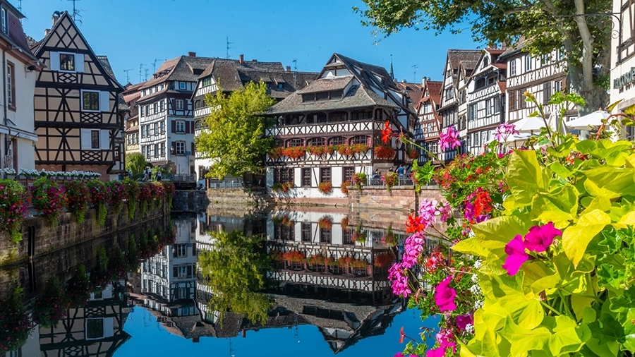 Colourful houses at Petite France district in Strasbourg, Germany
