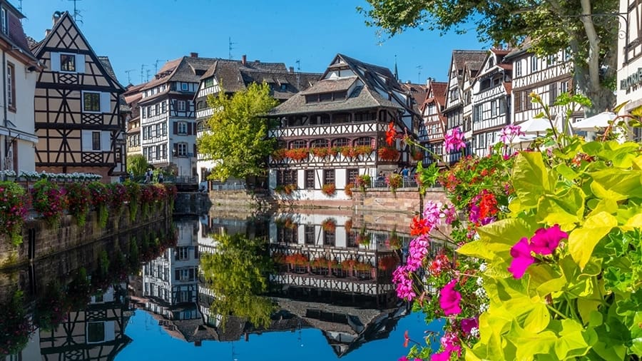 Colourful houses at Petite France district in Strasbourg, Germany